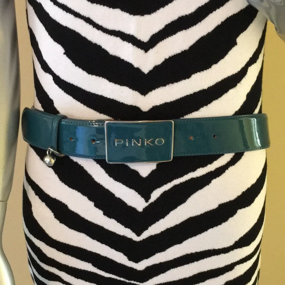 PINKO | Designer Patent Leather Belt